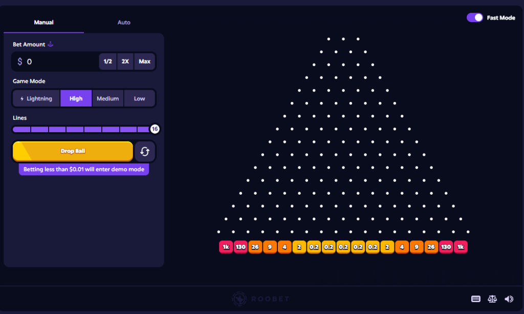 Roobet Plinko.